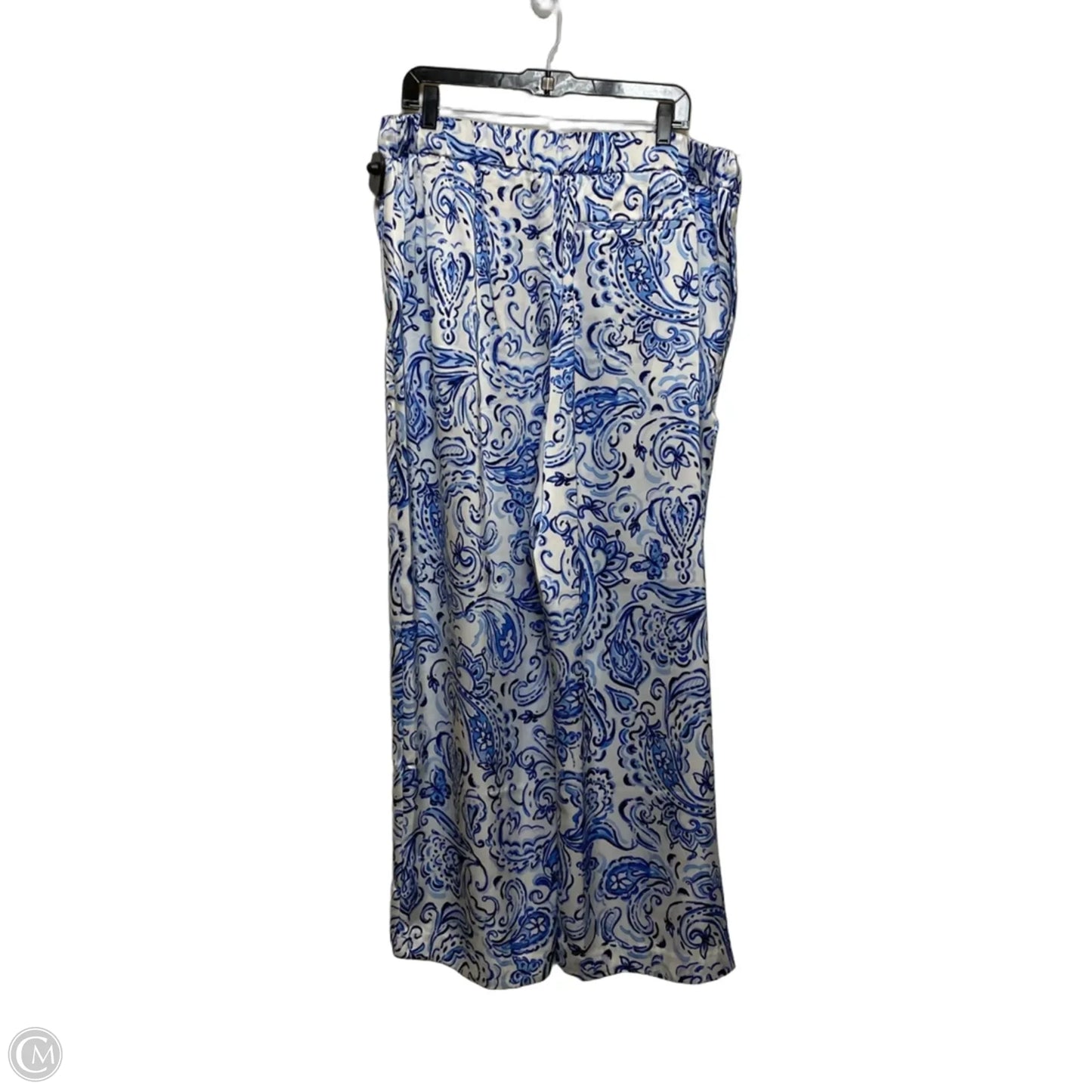 Pants Cropped By Talbots In Blue & White, Size: Xl