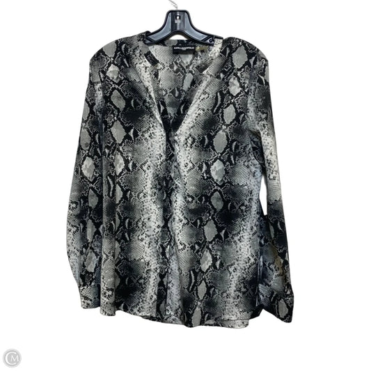 Top Long Sleeve Designer By Karl Lagerfeld In Grey, Size: L