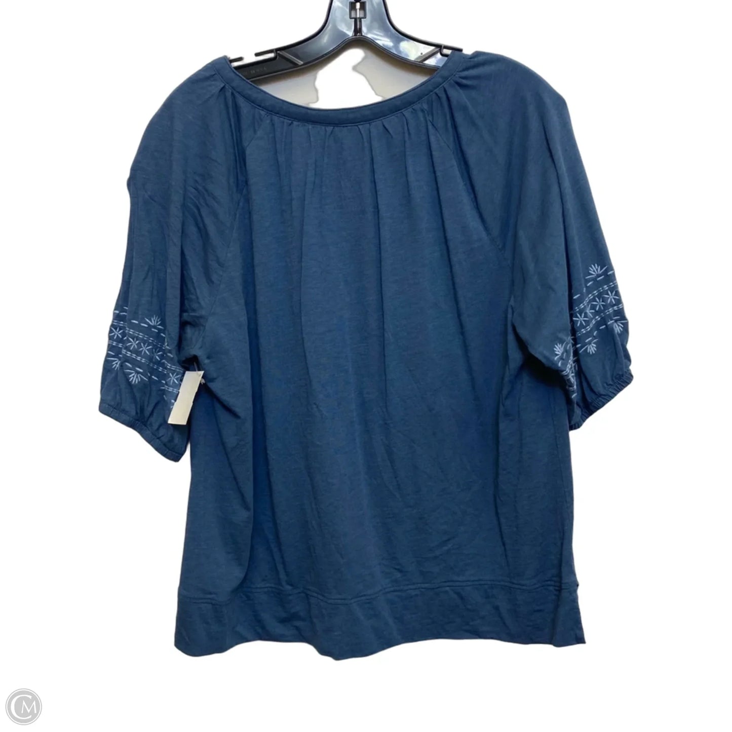 Top Short Sleeve By West Bound In Blue, Size: L