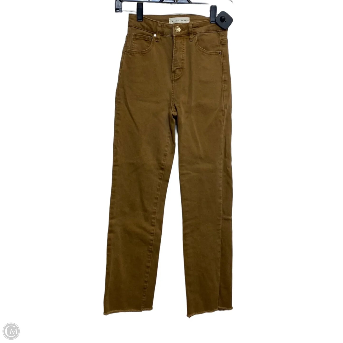 Jeans Straight By Risen In Brown Denim, Size: 0