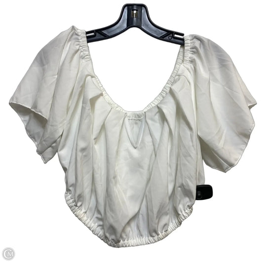 Top Short Sleeve By Shein In White, Size: Xl