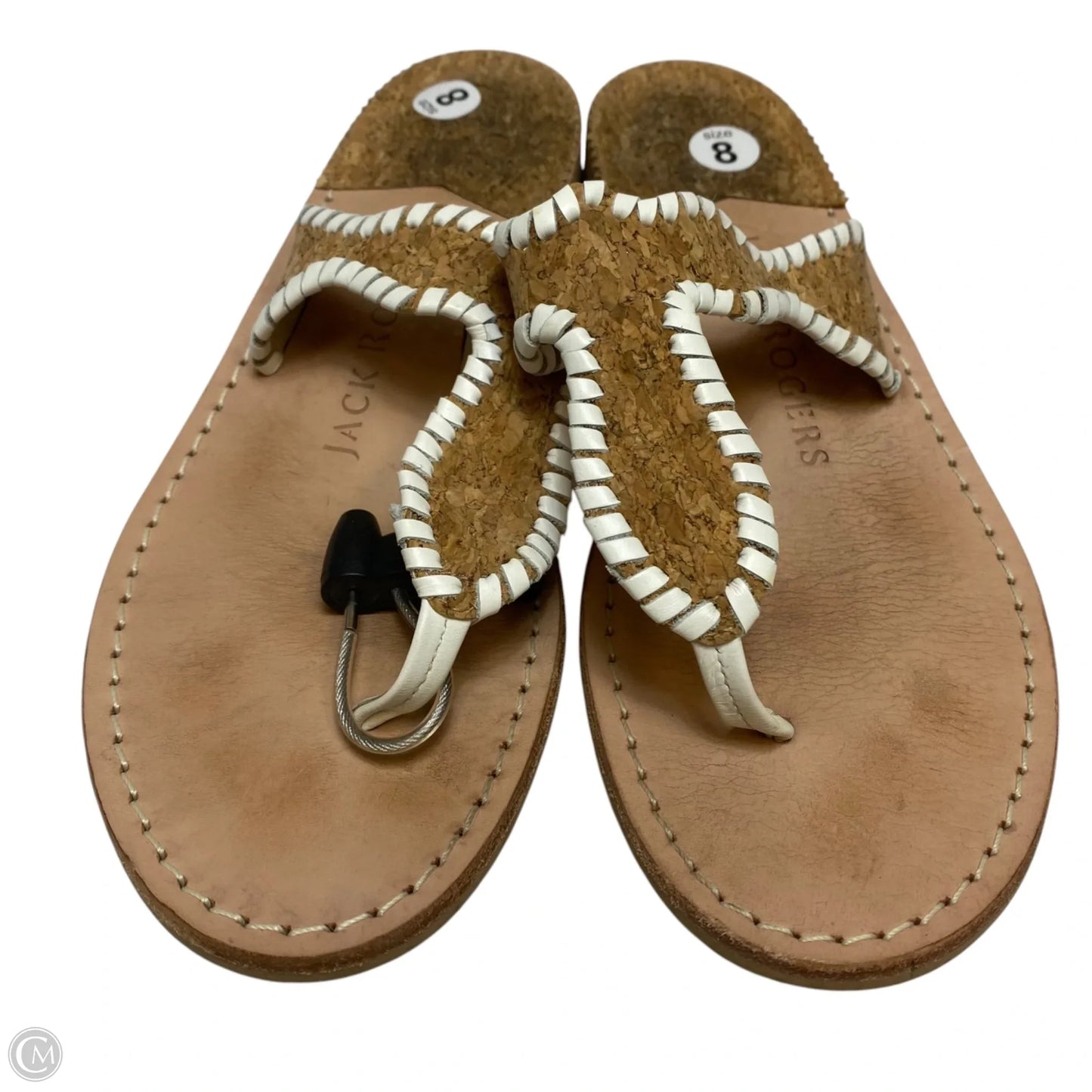 Sandals Designer By Jack Rogers In Cream, Size: 8