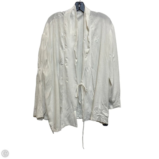 Top Long Sleeve By Zara In White, Size: M