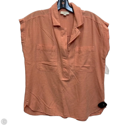 Top Short Sleeve By Loft In Orange, Size: S