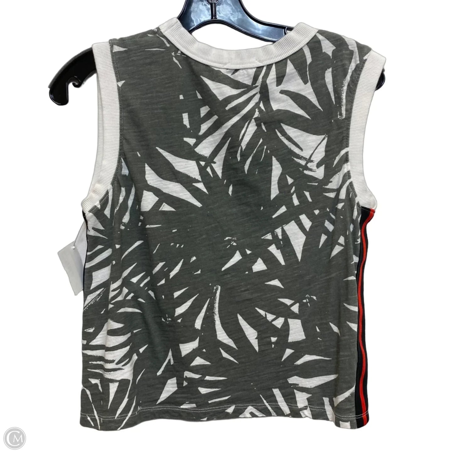 Top Sleeveless By Evereve In Green & White, Size: Xs