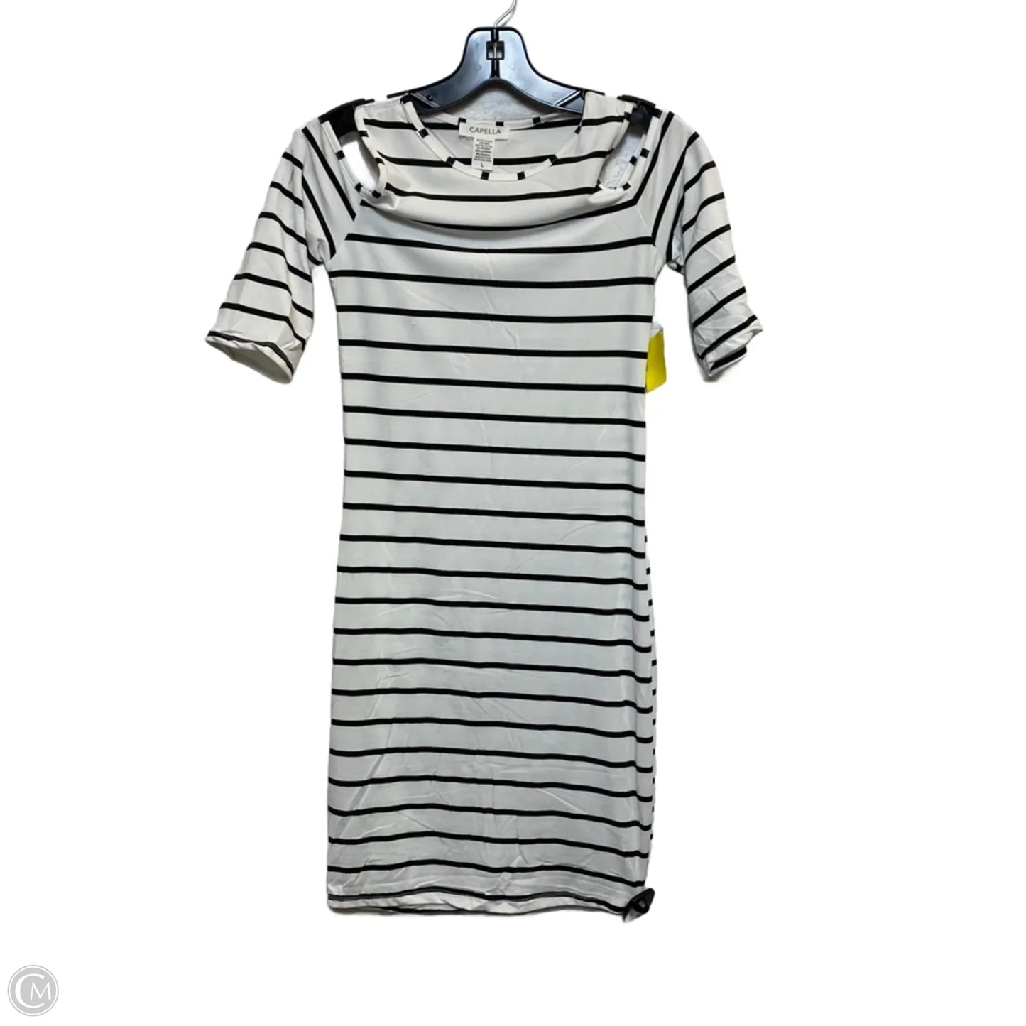 Dress Casual Short By Capella In Black & White, Size: L