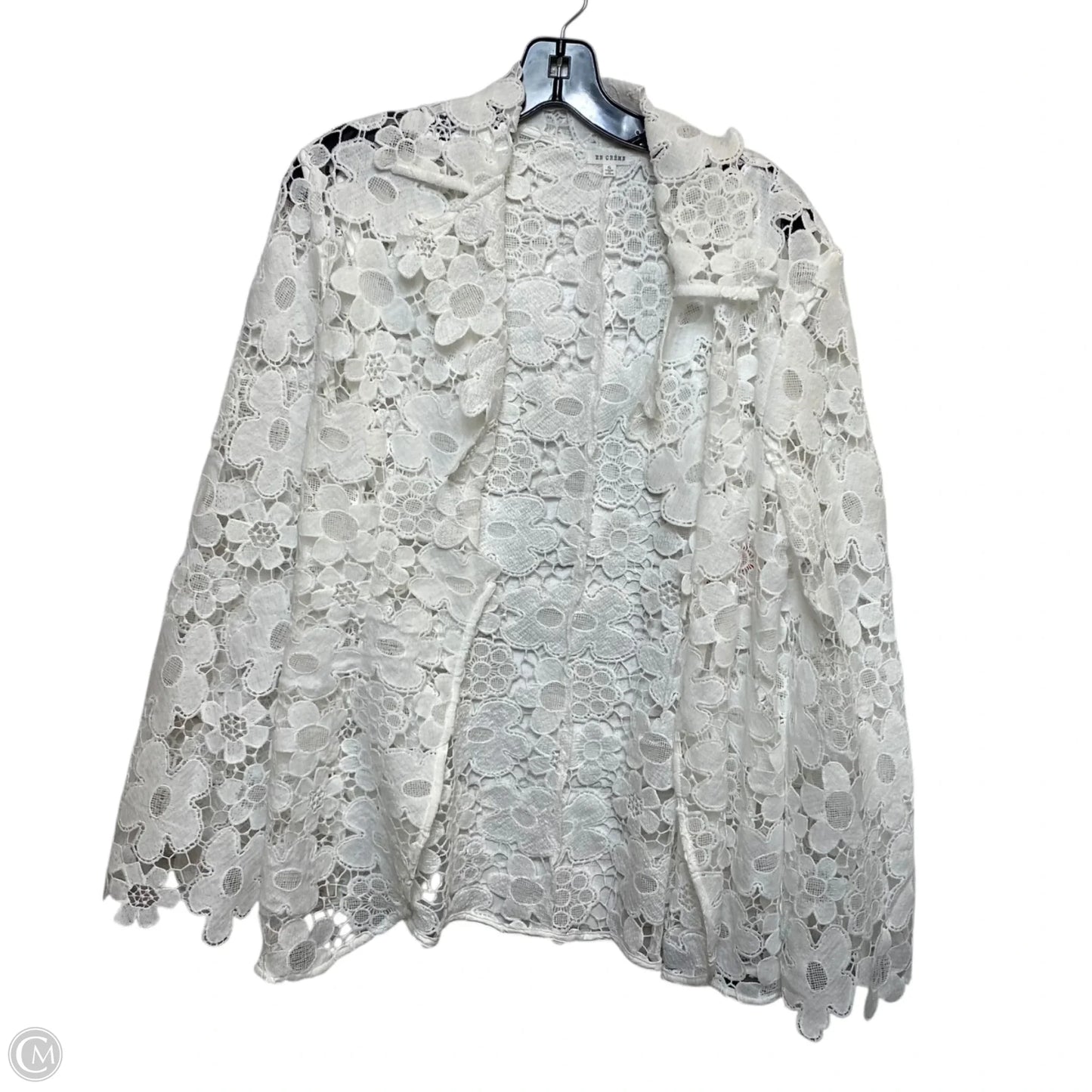 Top Long Sleeve By En Creme In White, Size: S