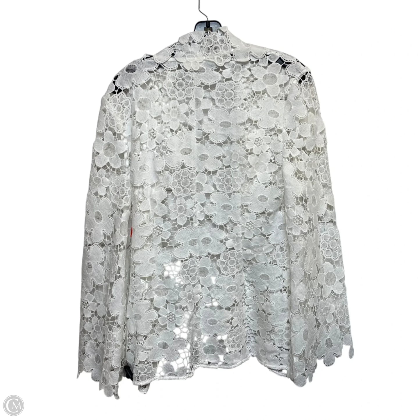 Top Long Sleeve By En Creme In White, Size: S