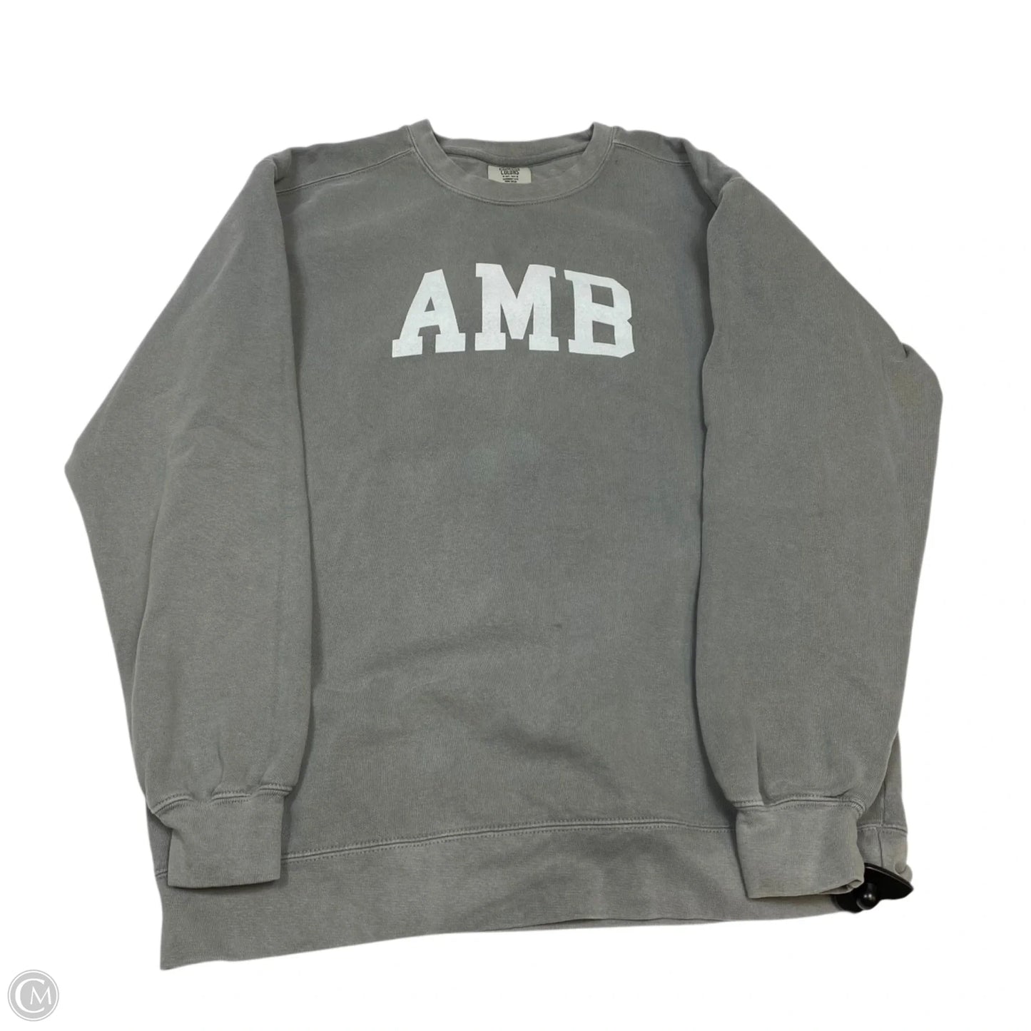 Sweatshirt Crewneck By Comfort Colors In Grey, Size: M