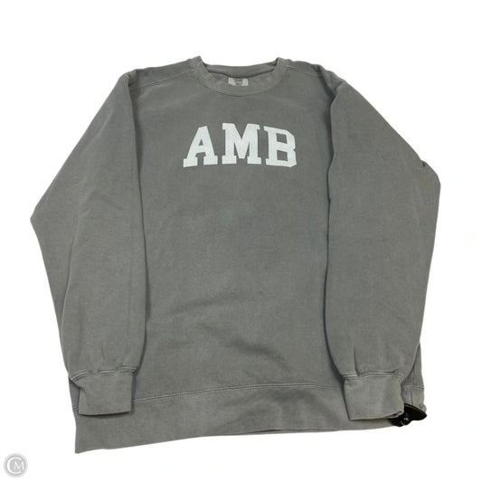 Sweatshirt Crewneck By Comfort Colors In Grey, Size: M