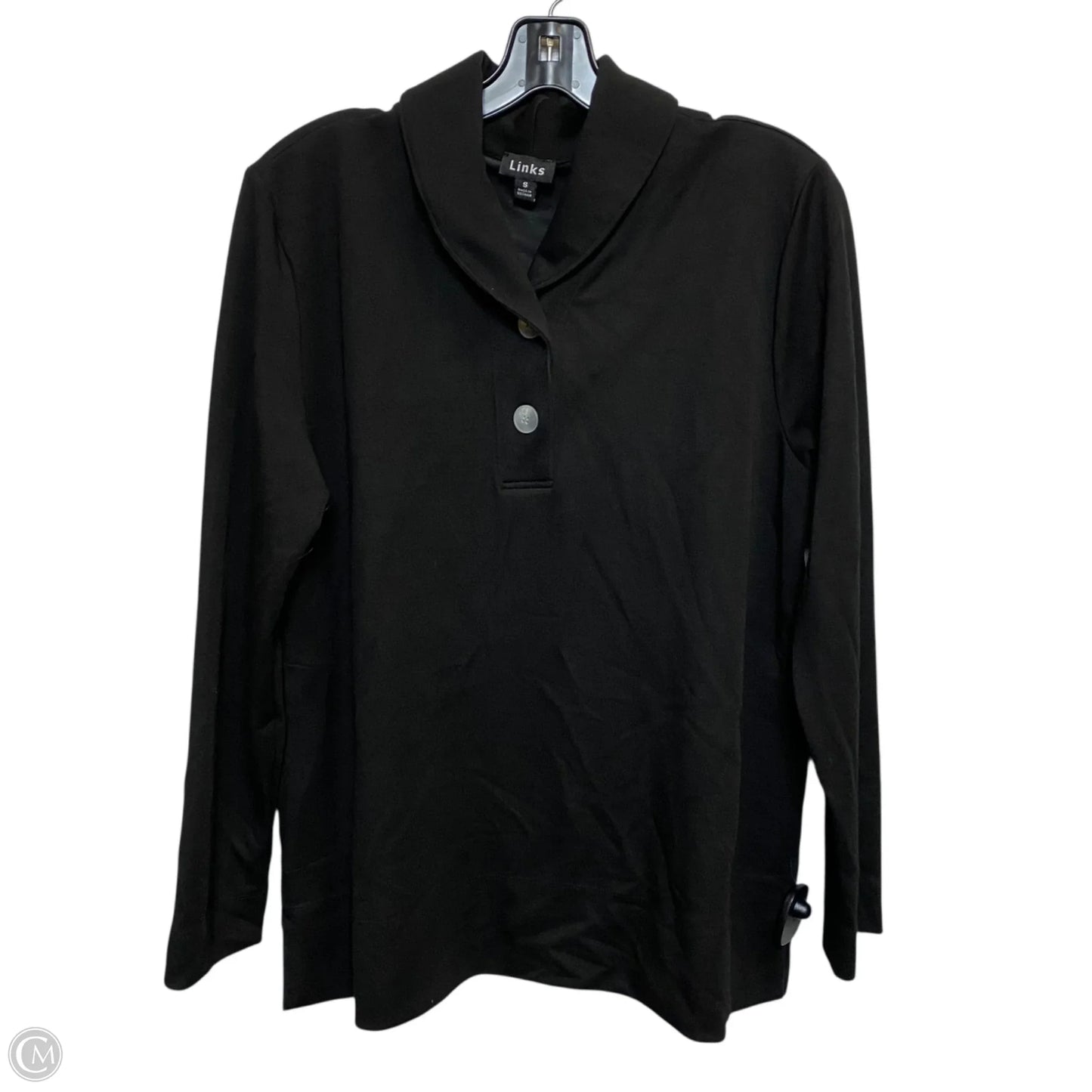 Top Long Sleeve By Links In Black, Size: S