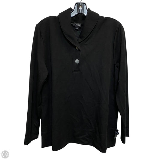 Top Long Sleeve By Links In Black, Size: S