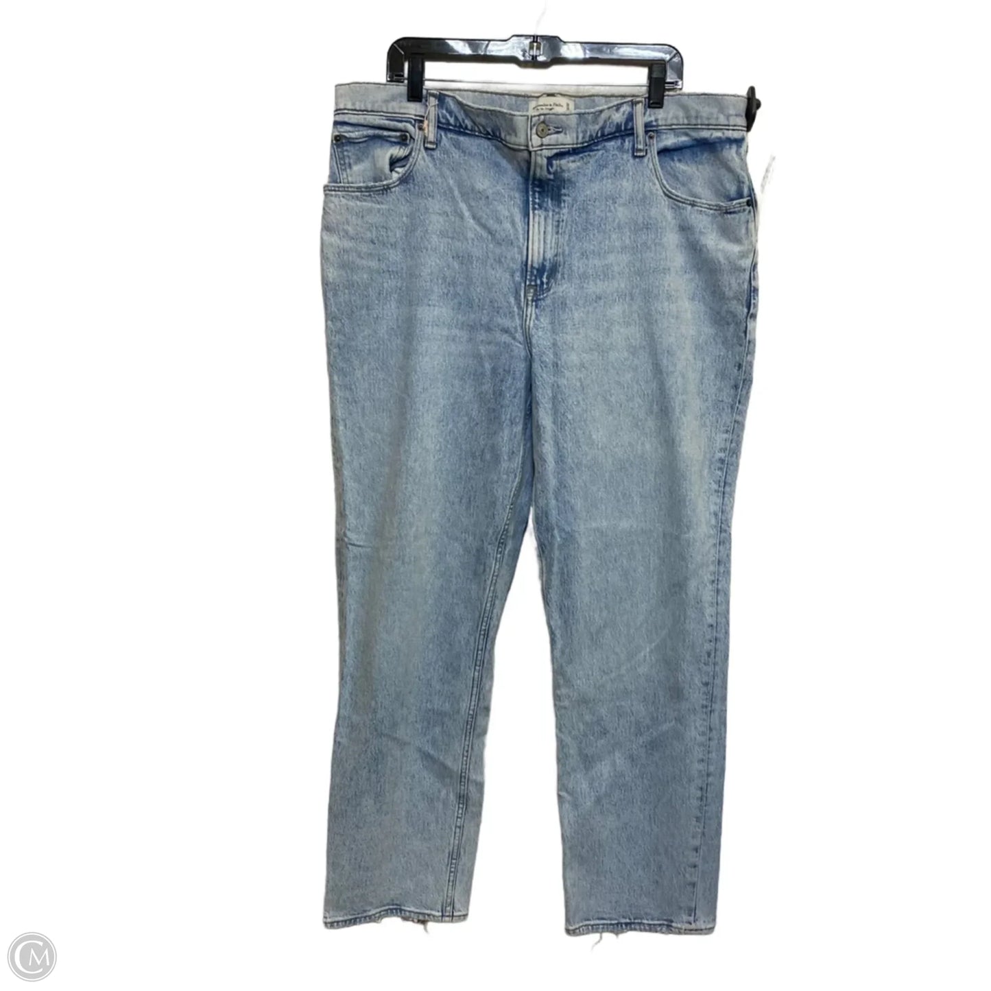 Jeans Straight By Abercrombie And Fitch In Blue Denim, Size: 18