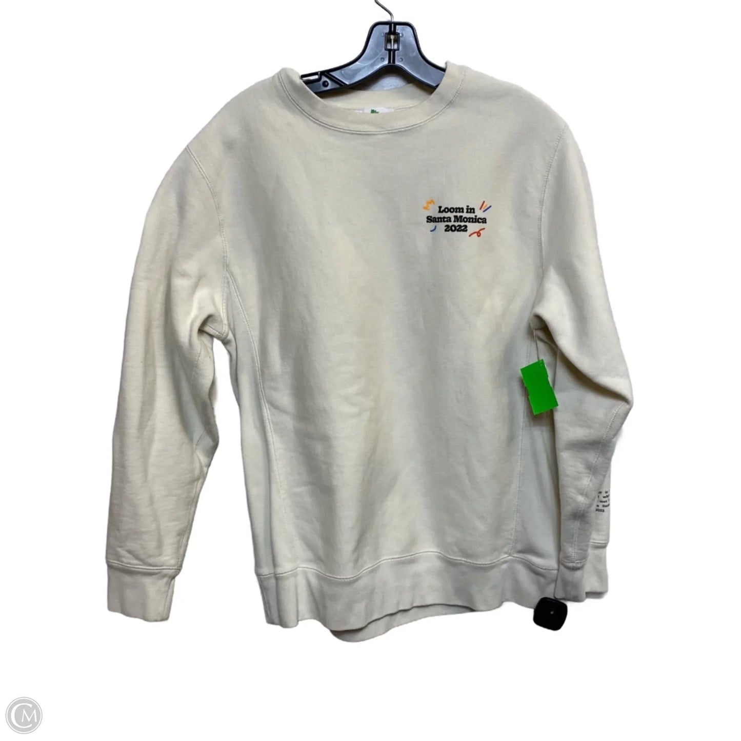 Sweatshirt Crewneck By Clothes Mentor In Cream, Size: M