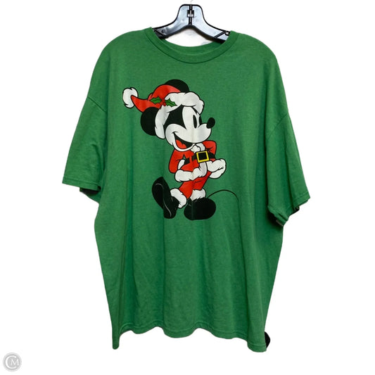 Top Short Sleeve Basic By Disney In Green, Size: 2x