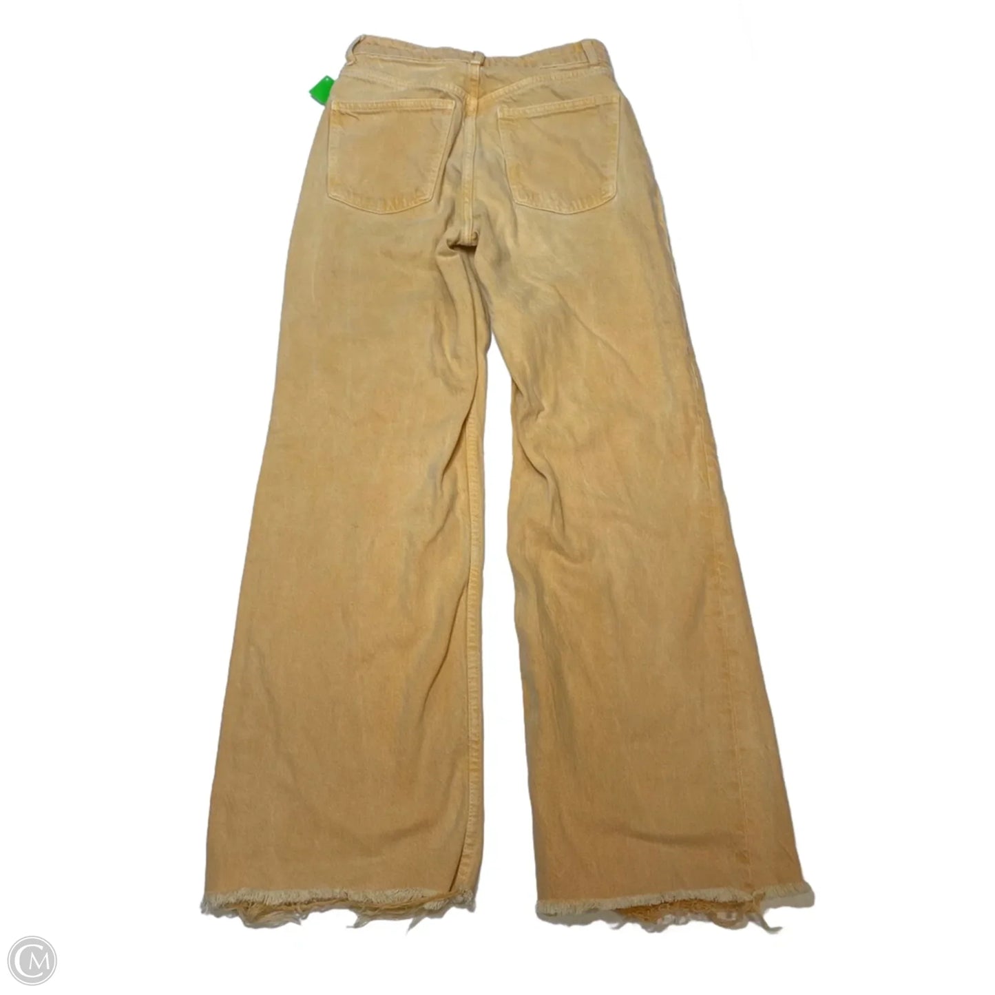 Jeans Wide Leg By Zara In Orange Denim, Size: 4