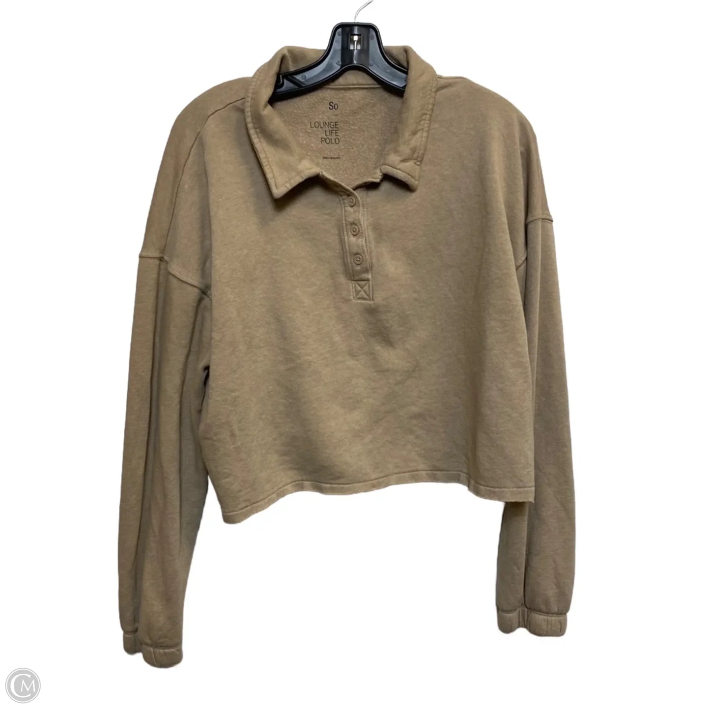 Sweatshirt Collar By So In Brown, Size: L