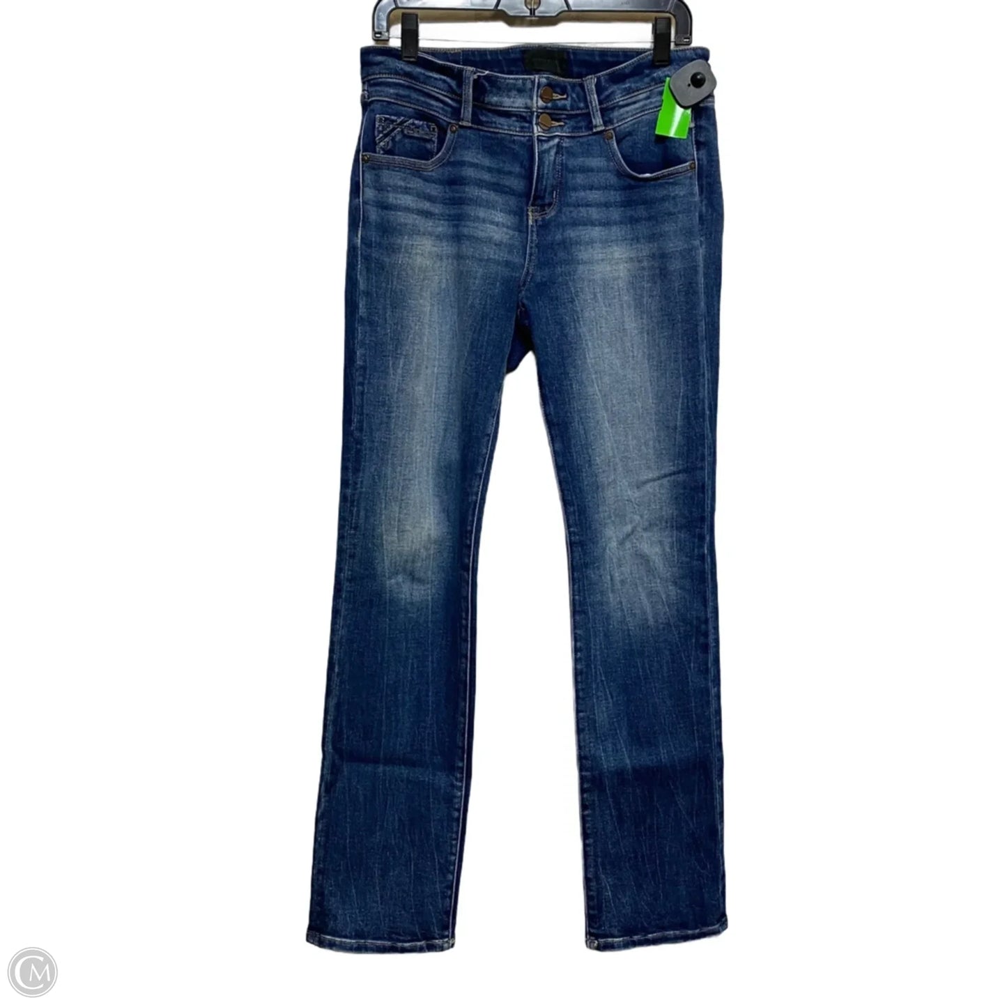 Jeans Straight By Buckle Black In Blue Denim, Size: 6