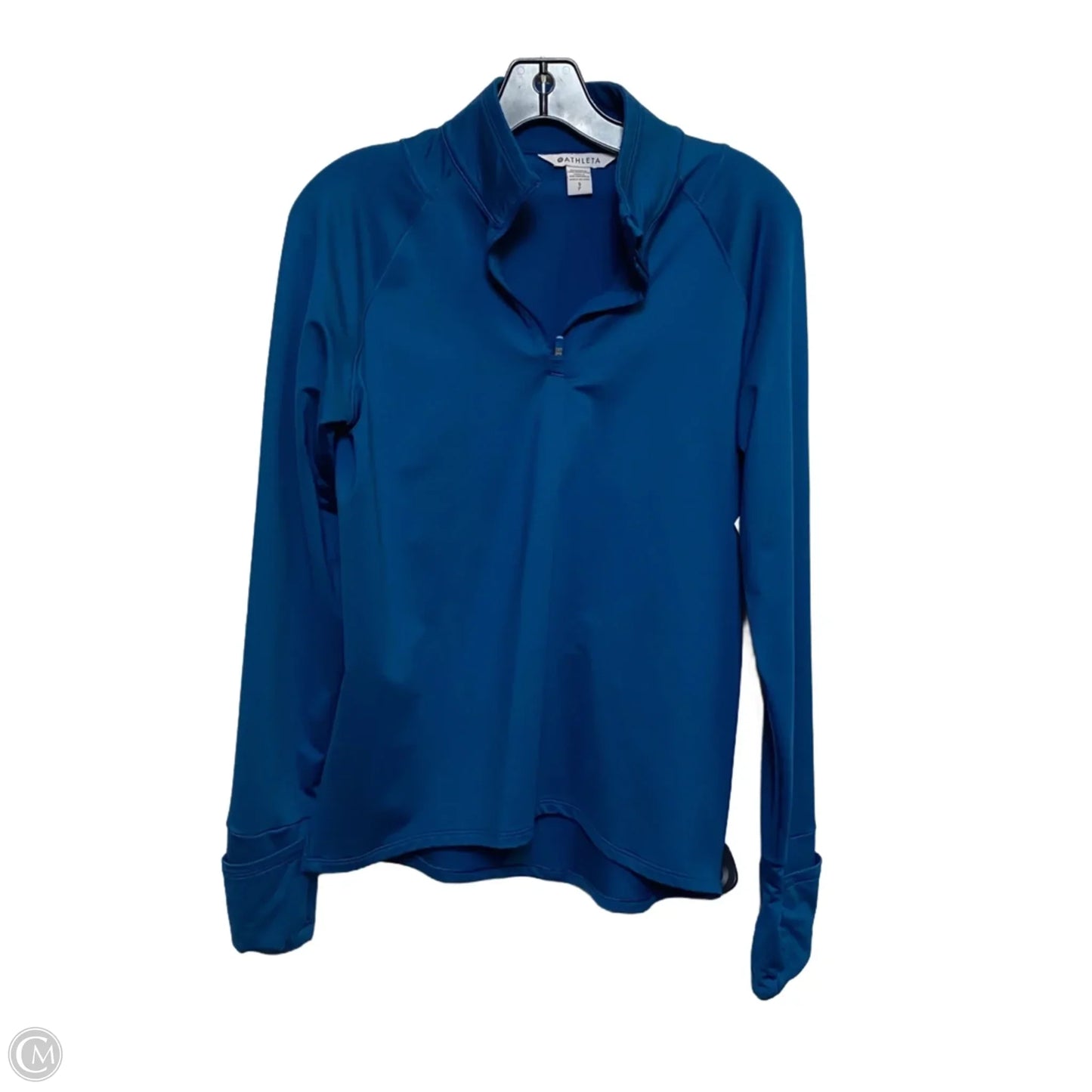 Athletic Top Long Sleeve Collar By Athleta In Blue, Size: Sp