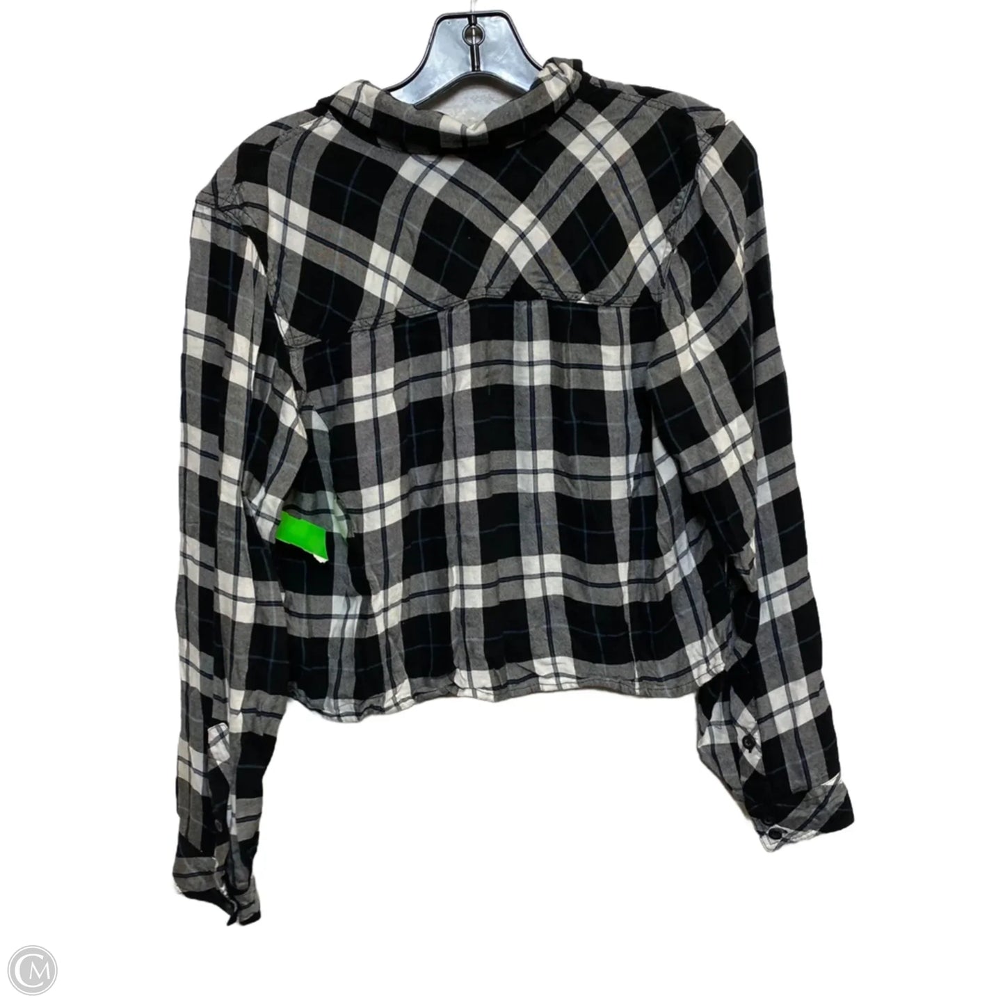 Top Long Sleeve By Torrid In Plaid Pattern, Size: M