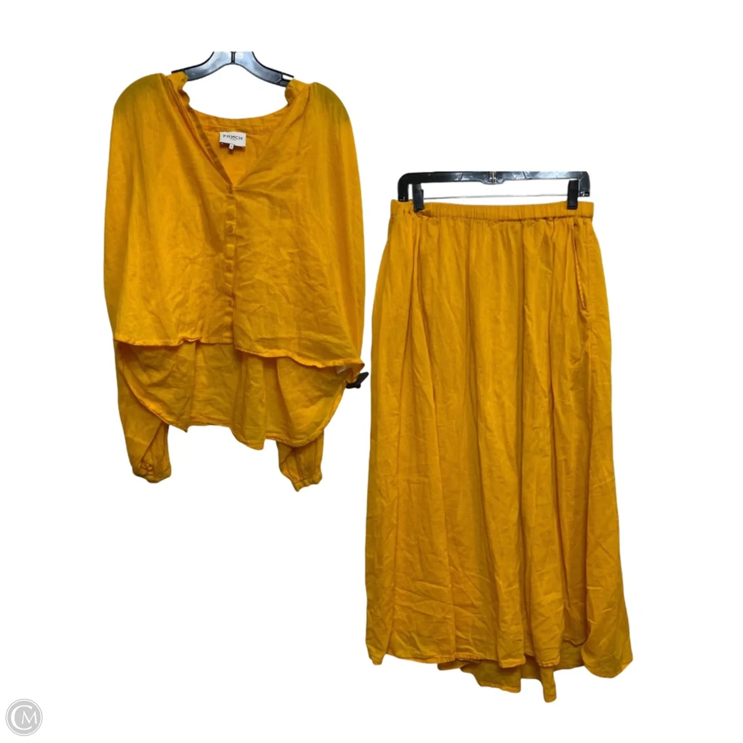 Skirt Set 2pc By Frnch In Orange, Size: M