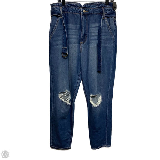 Jeans Wide Leg By Kancan In Blue Denim, Size: 10