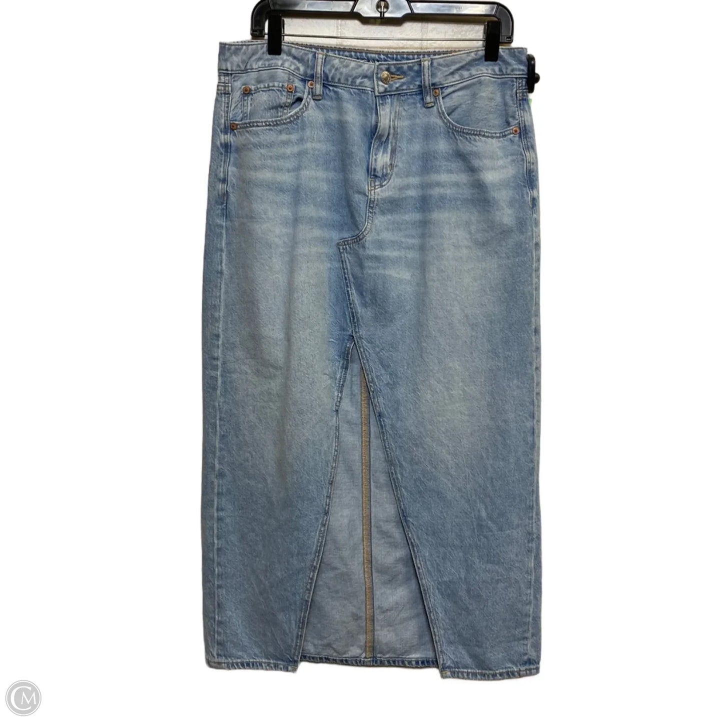Skirt Maxi By American Eagle In Blue Denim, Size: 8