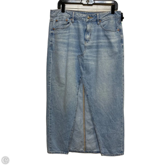 Skirt Maxi By American Eagle In Blue Denim, Size: 8