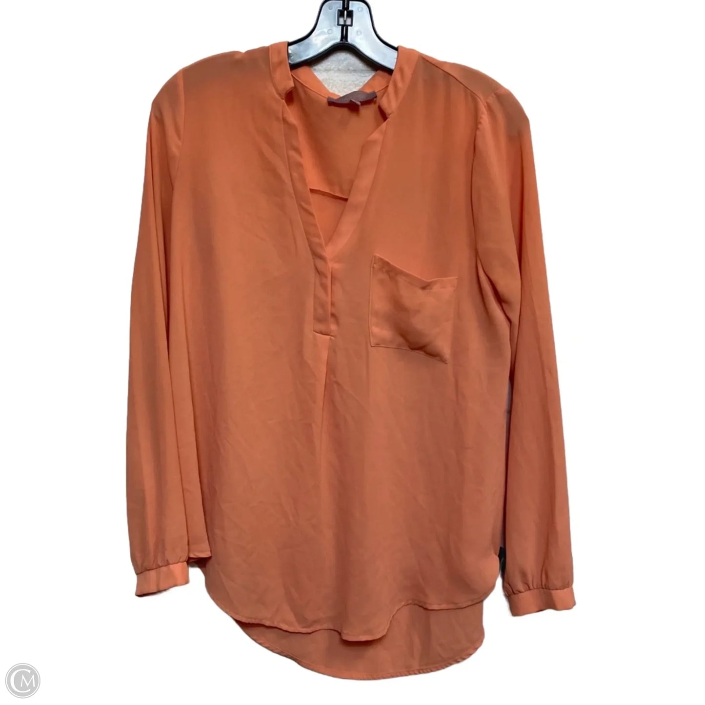 Top Long Sleeve By Harper In Orange, Size: M