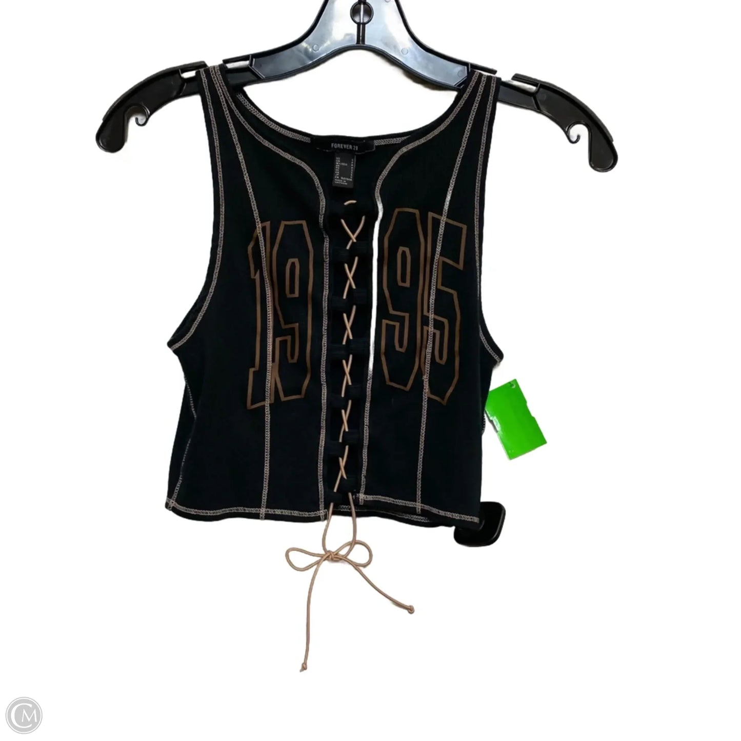 Top Sleeveless By Forever 21 In Black, Size: S