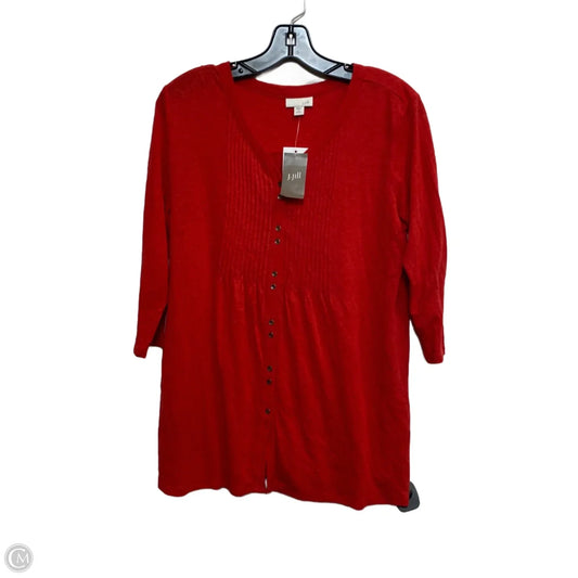 Top 3/4 Sleeve By J. Jill In Red, Size: Sp
