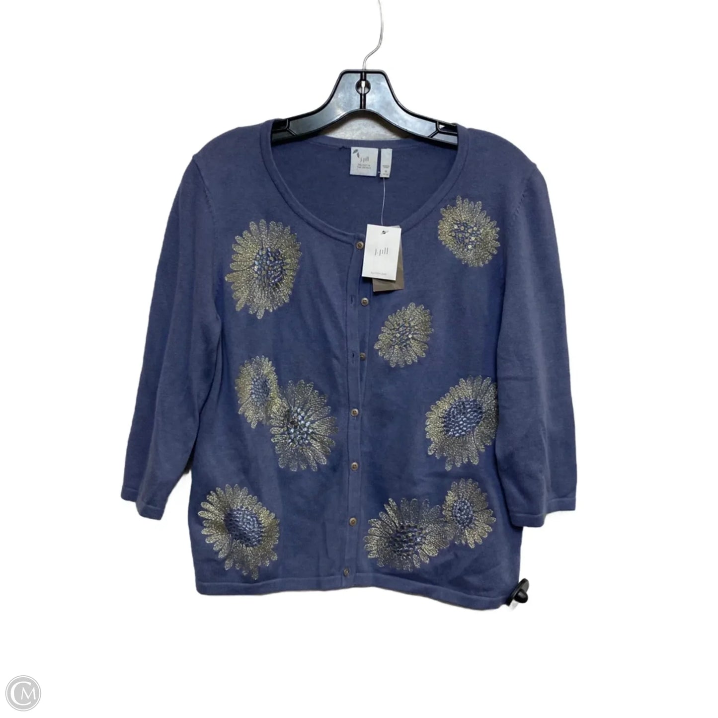 Cardigan By J. Jill In Blue, Size: M