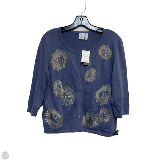 Cardigan By J. Jill In Blue, Size: M
