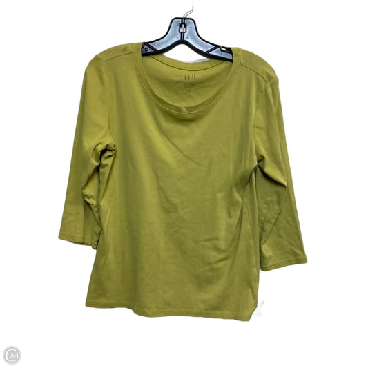 Top Long Sleeve By J. Jill In Yellow, Size: Mp