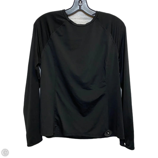 Athletic Top Long Sleeve Crewneck By Old Navy In Black, Size: L