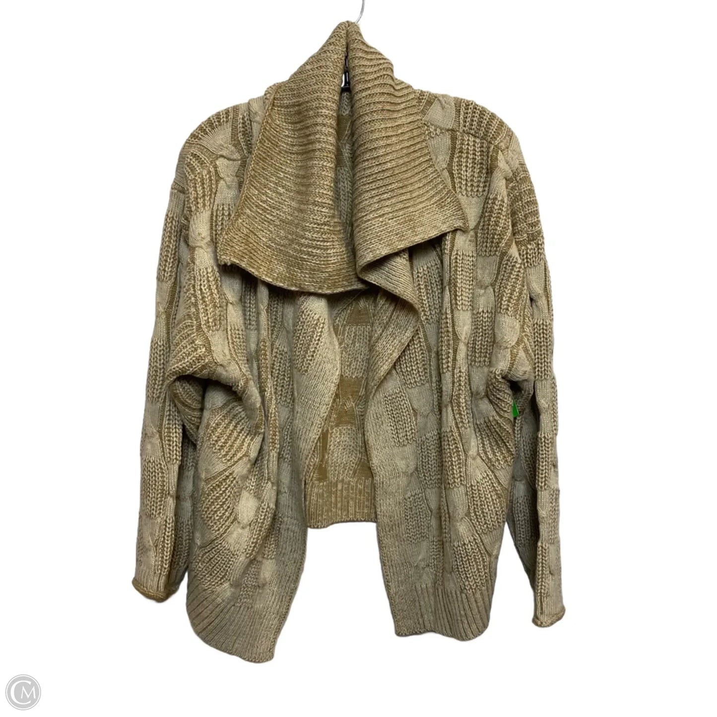 Sweater Cardigan By Haptics In Brown, Size: 1x