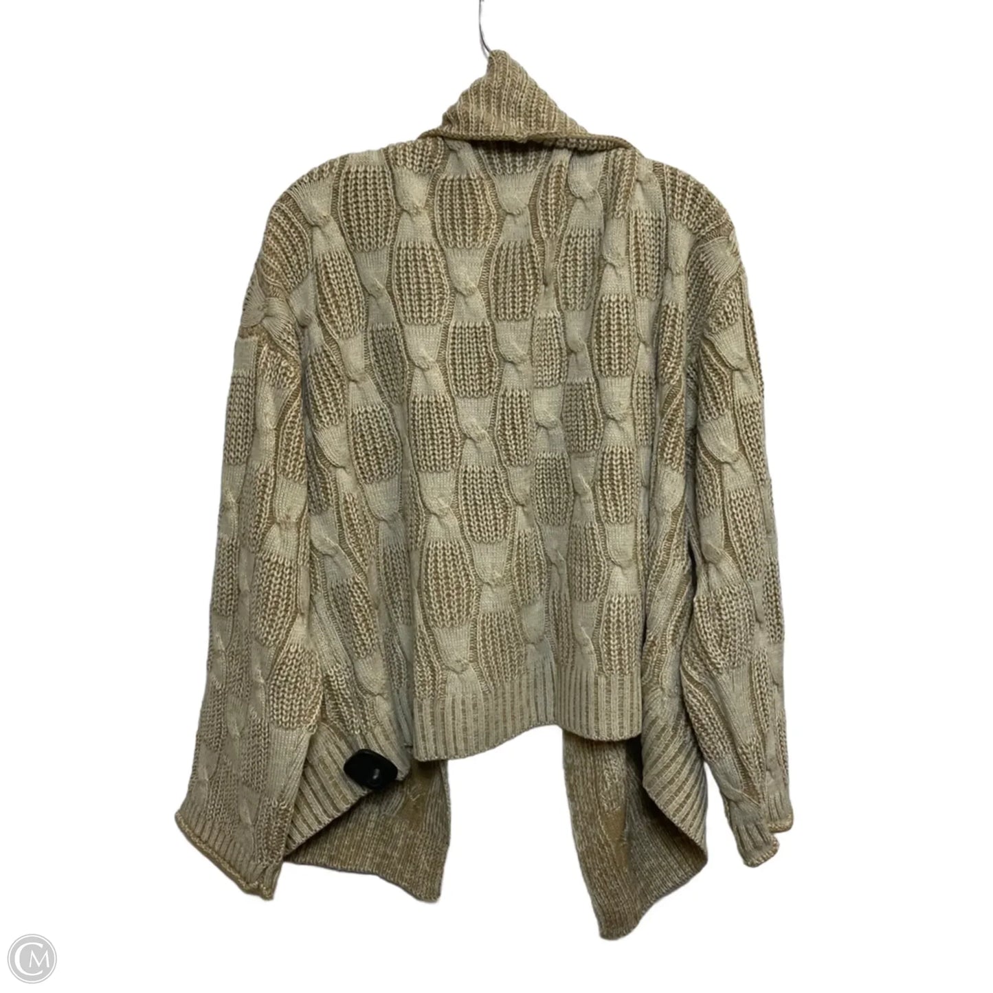 Sweater Cardigan By Haptics In Brown, Size: 1x