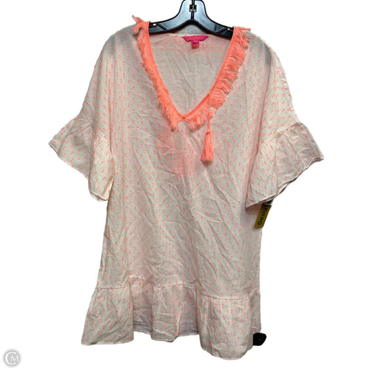 Dress Designer By Lilly Pulitzer In Pink & White, Size: S