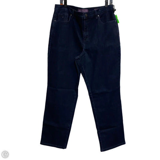 Jeans Straight By Gloria Vanderbilt In Blue Denim, Size: 16