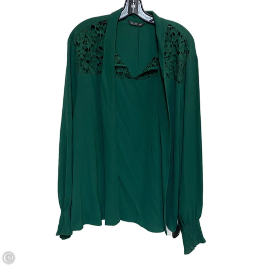 Top Long Sleeve By Shein In Green, Size: 5