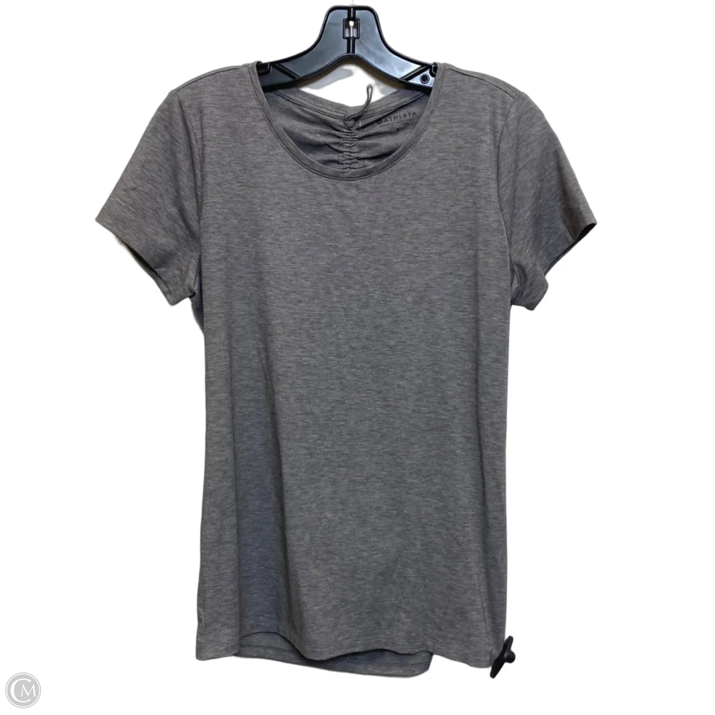 Athletic Top Short Sleeve By Athleta In Grey, Size: S