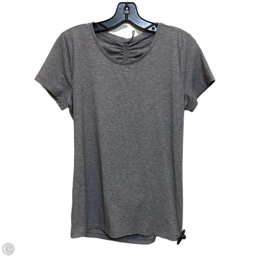 Athletic Top Short Sleeve By Athleta In Grey, Size: S