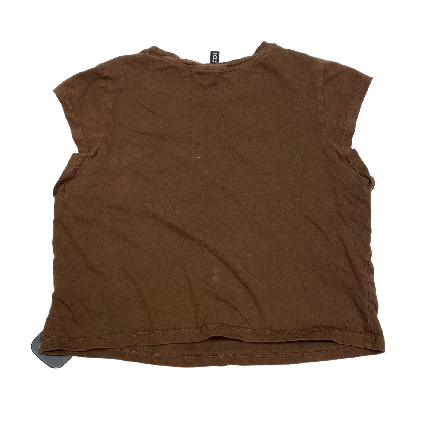 Brown Top Short Sleeve Divided, Size M