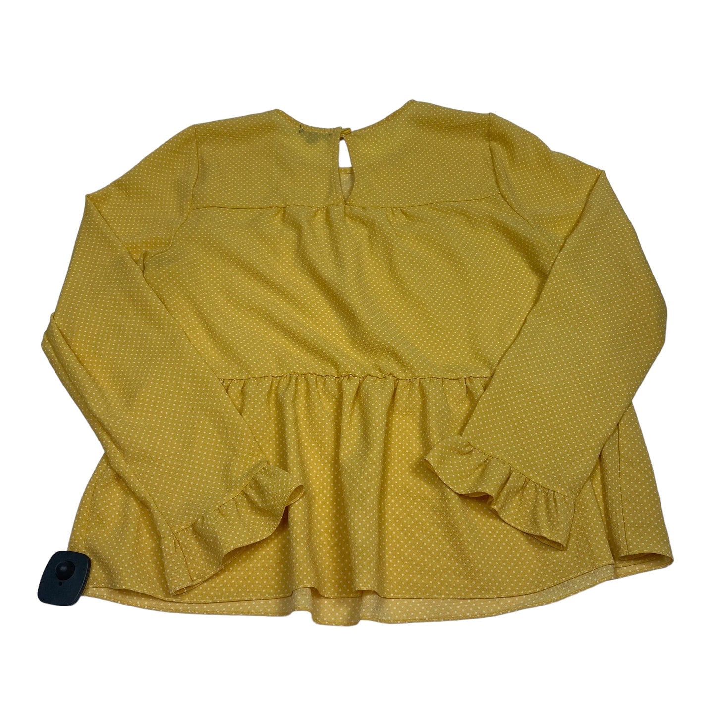 Yellow Top Long Sleeve Clothes Mentor, Size L