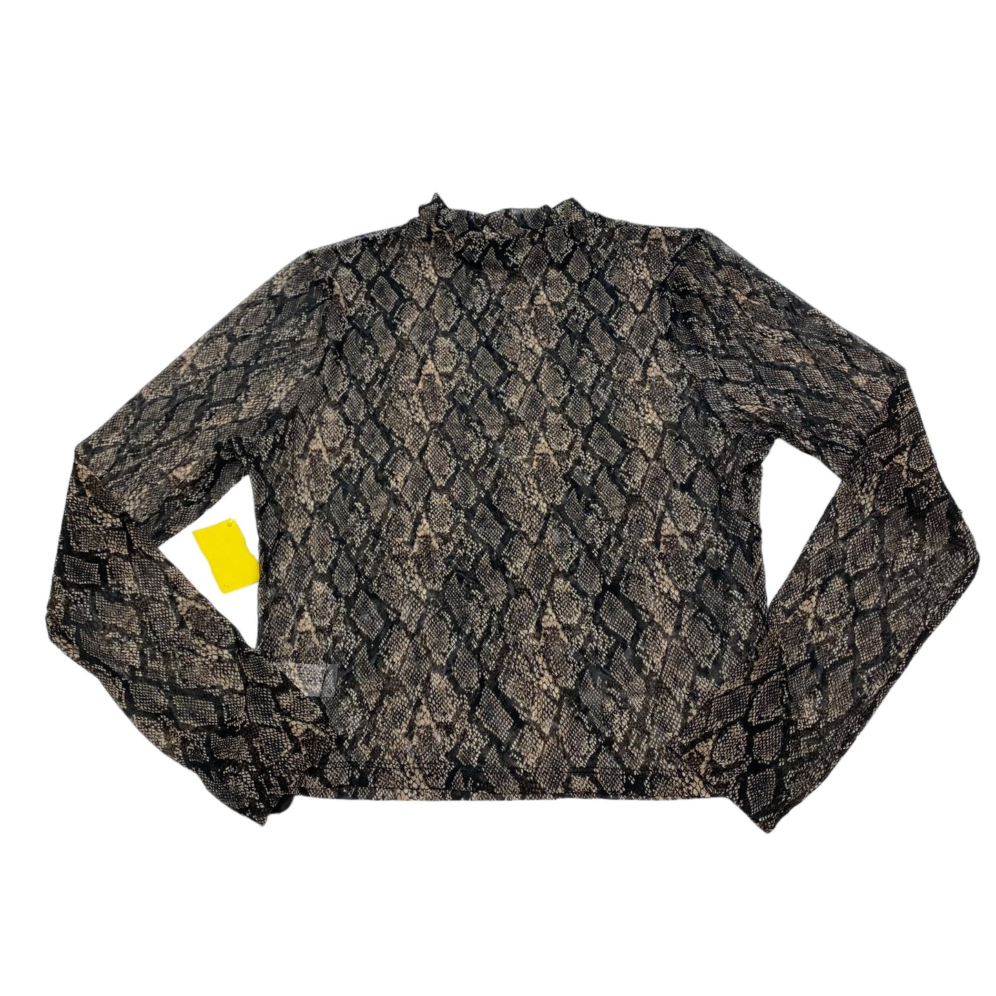 Top Long Sleeve By Wild Fable In Snakeskin Print, Size: L