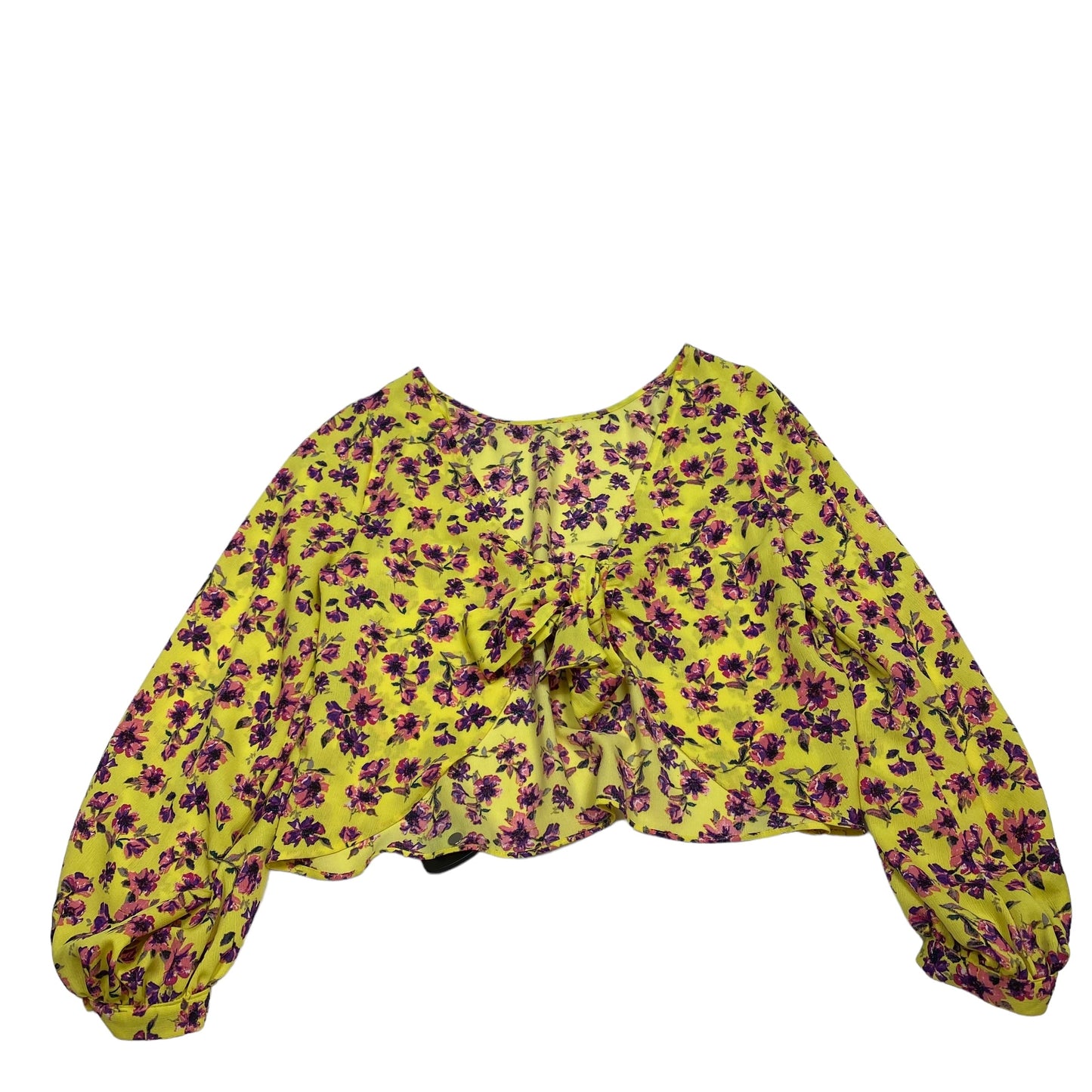 Blouse Long Sleeve By Clothes Mentor In Yellow, Size: M