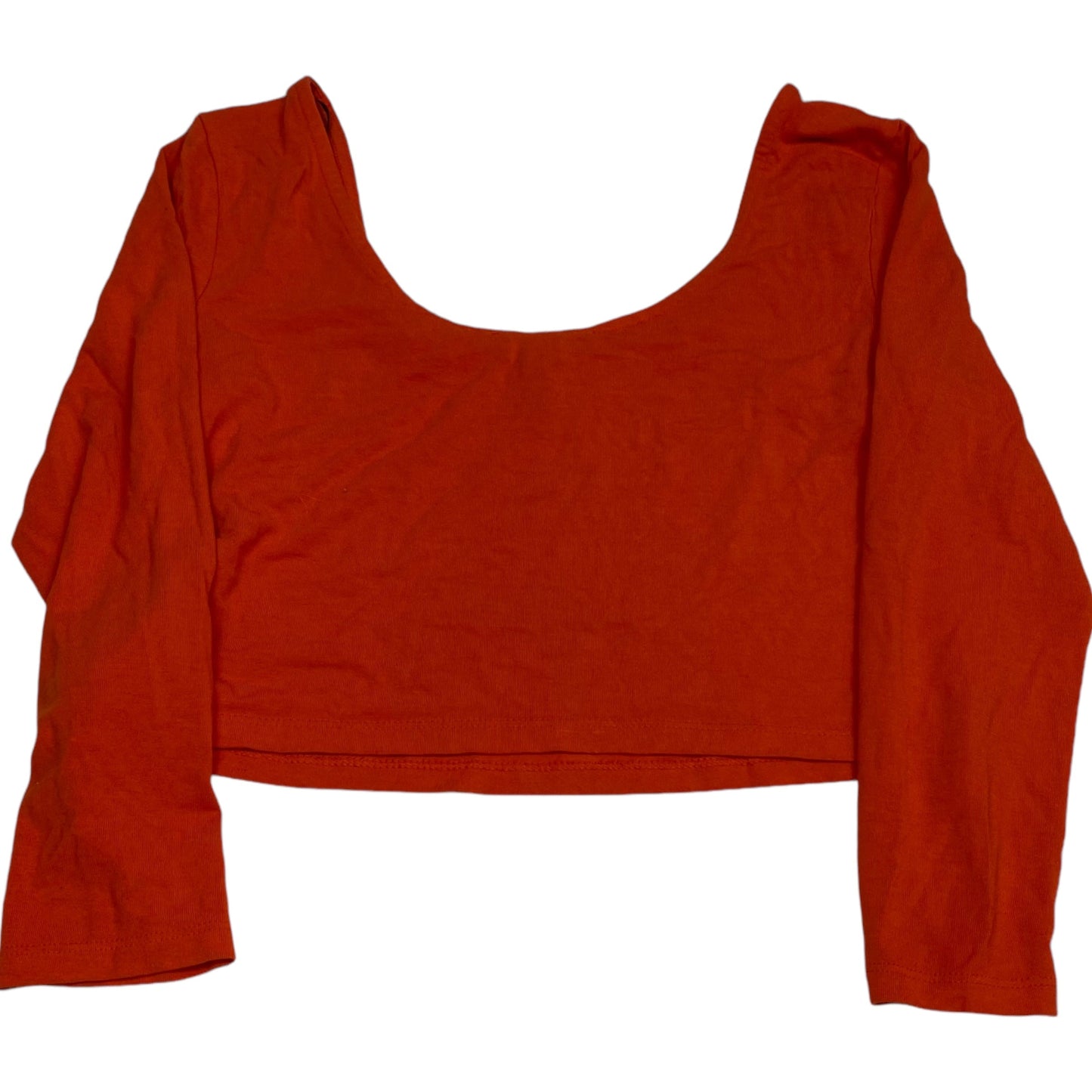 Top Long Sleeve Basic By Forever 21 In Orange, Size: M