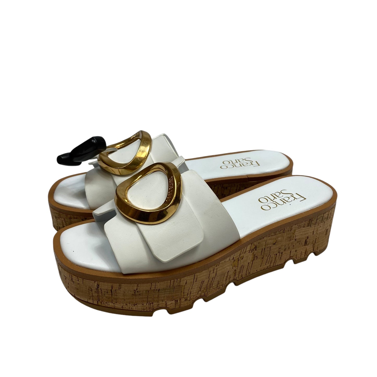 Sandals Heels Platform By Franco Sarto In White, Size: 5.5