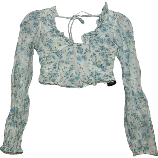 Blouse Long Sleeve By Free People In Blue, Size: Xs