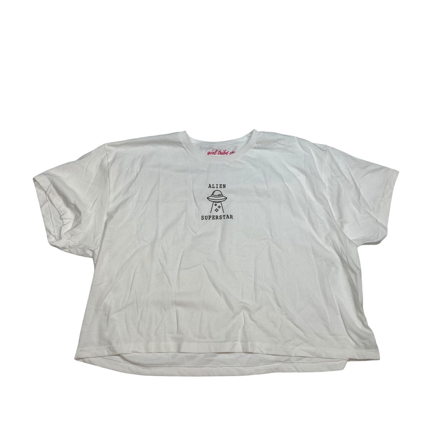 Top Short Sleeve By Girl Tribe Co In White, Size: 2x